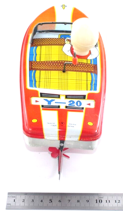 Tin Toy Yonezawa crown boat boite vide RARE • EUR 20,00