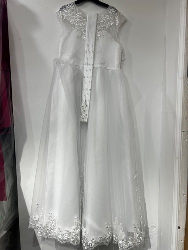JJ's House White Ball-Gown/ Princess Floor Length Dress Size 10 - Picture 2 of 14