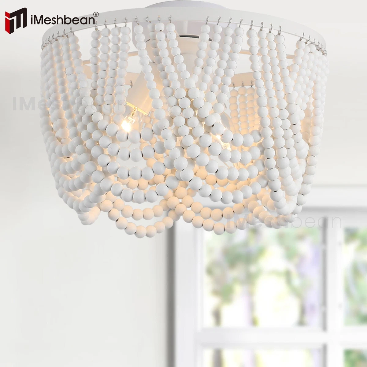 Draped beaded chandelier deals