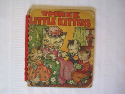 Three Little KIttens; The Doggy Book; Three Bears; Puss In Boots -Saalfield 1940