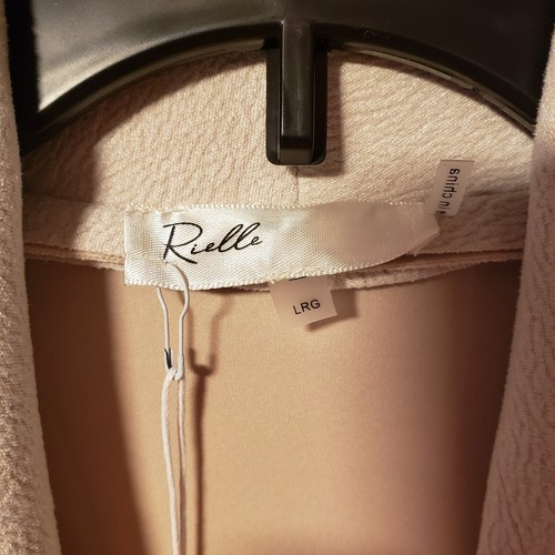 NWT Rielle women's cream open long jacket size L - Picture 2 of 6