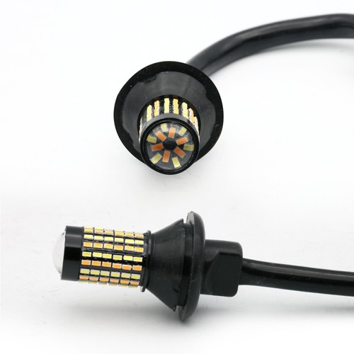 3157 LED Anti Hyper Flash Turn Signal Parking Light Bulbs White Amber Resistor - Foto 10 di 11