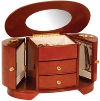 Mele Co Skye Jewellery Box Vintage Wood Antique Leather Oriental Mele Co Skye Jewellery Box Vintage Wood Antique Leather Oriental
