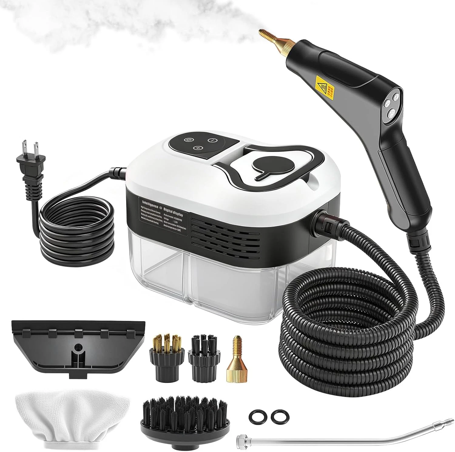 Powerful 2500W Handheld Steam Cleaner,15S Fast Heat-Up & High-Pressure Steam, 6-