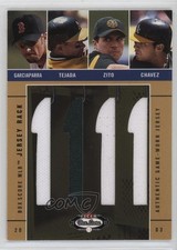 2003 Fleer Box Score Jersey Rack Quad /150 Nomar Garciaparra Miguel Tejada 2t7
