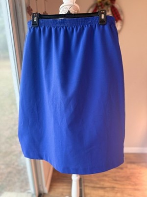 Vintage LORI AM Casuals Skirt Academia SECRETARY Teacher Classic BLUE Plus Sz 20