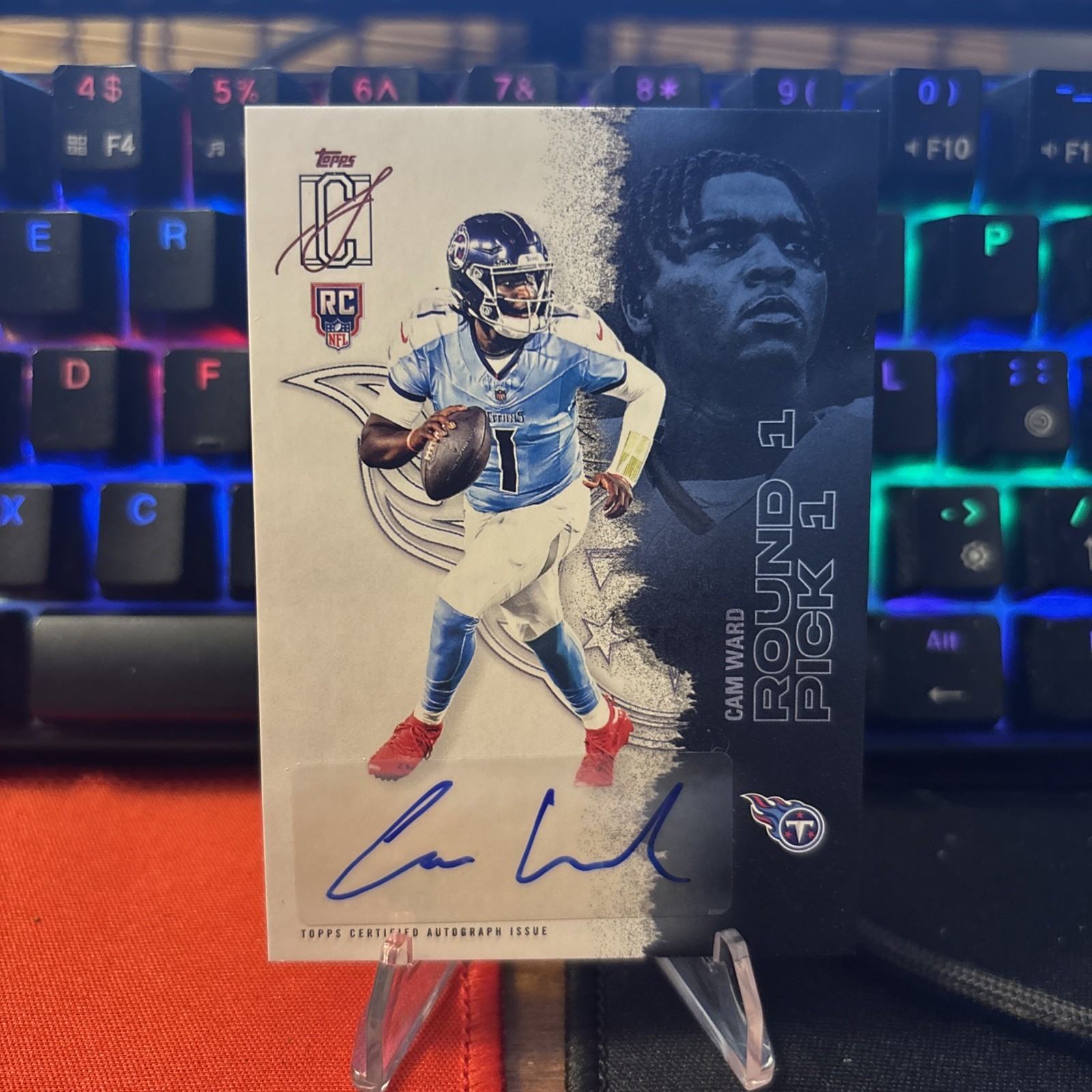 Topps Signature Class Cam Ward Tennessee Titans Round 1 Pick 1 RC Auto #101