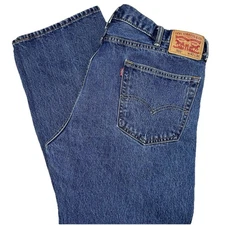 Levi’s 505 Jeans Mens 40x30 Dark Wash Regular Straight 100% Cotton Denim