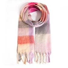 Women's Winter Chunky Scarf Warm Big Thick Large Oversized Colorful Wrap