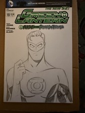 GREEN LANTERN ORIGINAL ART Sketch in PENCIL  SIGNED by Artist Des Taylor