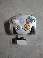 Nintendo Wavebird Wireless Controller Silver for GameCube with Receiver UNTESTED