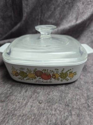 Vintage CorningWare Spice of Life L Echalote A-1-B 1 Qt Casserole w/ Lid USA