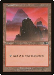 Mountain (344) - Urza's Saga - MTG Basic Land