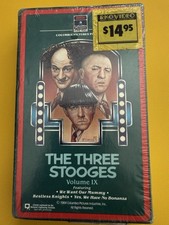 Slapstick Comedy THE THREE STOOGES Vol IX 1984 Sealed Betamax RCA Sideloader
