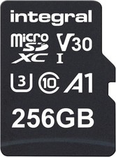 Integral 256B microSD Card Premium High Speed 4K Video Memory 256GB, 256 Gb 