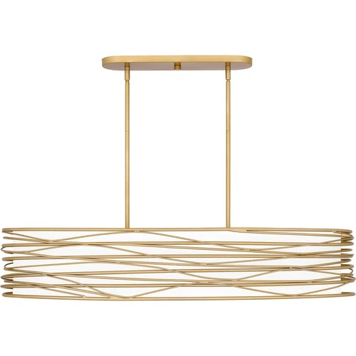 Quoizel SPL542 Spiral 5 Light 42"W Linear Chandelier - Black - Picture 4 of 9