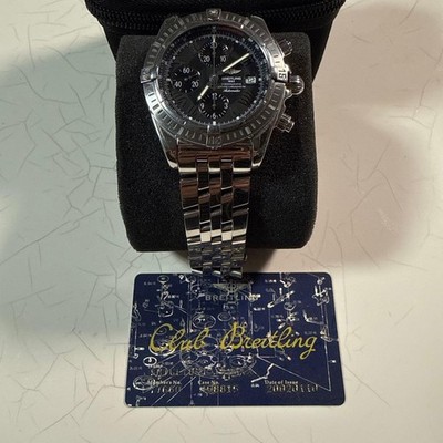 Breitling Chronomat Evolution A13356 Black SS Chronograph 300m Used