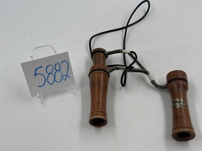 Vintage P.S. Olt Co. Goose Call 77 & MKV Duck Call On Lanyard USA
