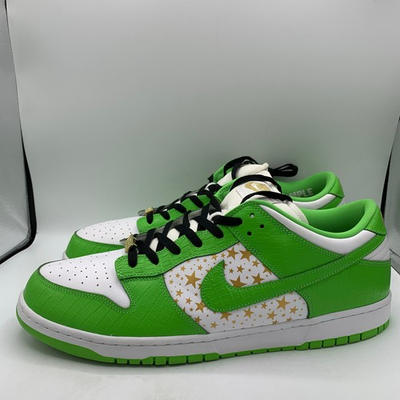 #ad Nike x Supreme SB Dunk Low Shoes Mens Size 17 Stars Mean Green Promo Sneakers $1200.00