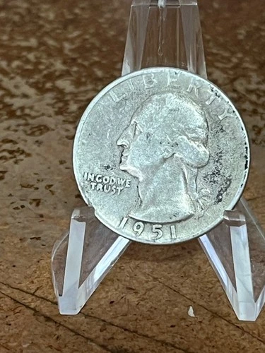 1951 (S) Washington Quarter 90% Silver Very Good VG # RAV2