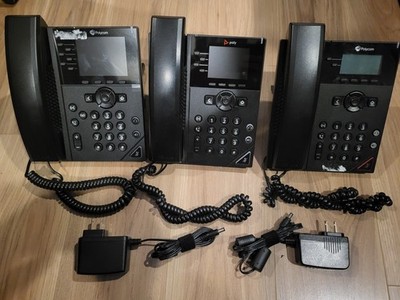 Polycom IP Phone Lot - VVX150, VVX250, VVX350 with Stands and Handsets