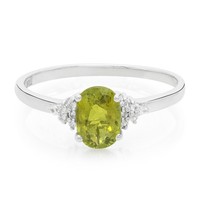Cavill Ring Kupfer-Turmalin 0,89Ct Zirkon 0,1Ct 925 Silber GrüN Damen