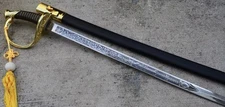 39” USMC Sabre Genuine Licensed Us Marines Sword Ceremonial Engraved Sharp