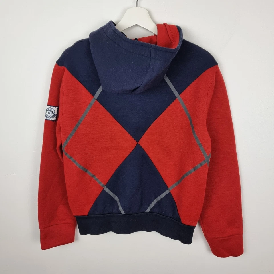 Moncler Gamme Bleu Maglia Cardigan Full Zip Red Blue Size XL - Image 2 of 4