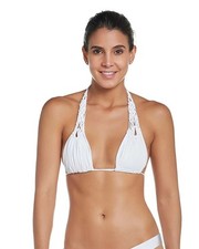 NWT Pilyq Waterlily Isla Halter S Triangle Strappy Bikini Swim Top 126207