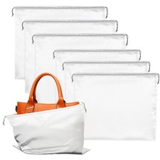 6 Pack Dust Bags for Handbags - 2 Sizes 24 x 20"  20x 16" - Silk Dust Cove...