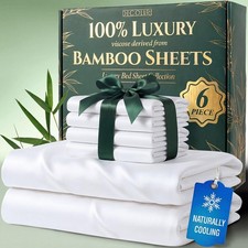 100 Viscose Derived from Sheets King Size - Luxury 6 Pc Naturally Cooling Sh...