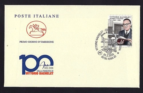 Italy 2026: Vittorio Bachelet - FDC "Cavallino" / 1st day of issue