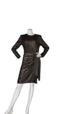 VINCE CAMUTO WOMEN'S METALLIC LONG SLEEVES DRESS SIZE 10