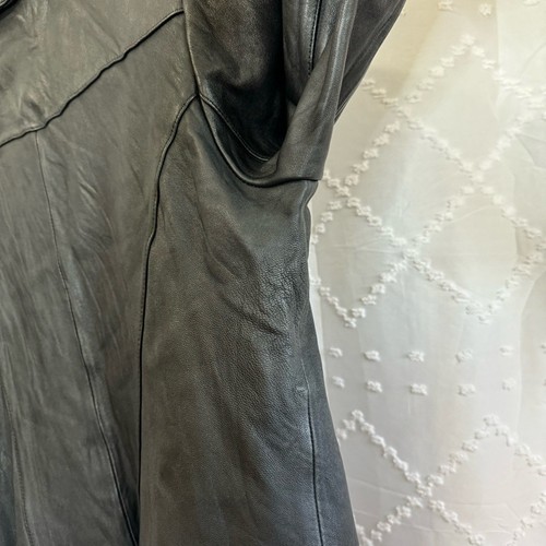 282. MOSSIMO | womens VINTAGE black leather jacket size XL - Picture 5 of 11