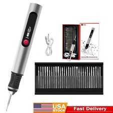USB Rechargable Engraving Pen with 30 Bits Mini Electric DIY Engraver Cordless