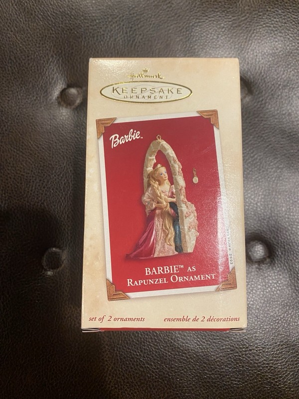 Hallmark Keepsake BARBIE AS Rapunzel Ornament With Brush Mint Condition In Box!