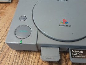 Sony PlayStation 1 Console Tested 2 Controllers, Game Genie, 2 Memory Cards