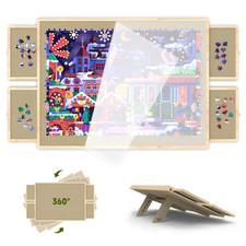 1500 Piece Puzzle Board with Drawers and Cover, Adjustable Tilting Puzzle Boa...