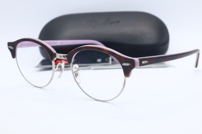 Ray Ban RB 4246-V 5240 Oval Havana Purple Eyeglasses Demo Lenses 47mm