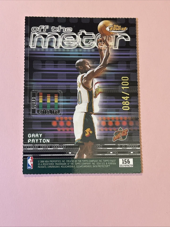 PAYTON/FRANCIS 2000 Topps Finest #156 Off The Meter Gold Refractor /100 - Image 2 of 2