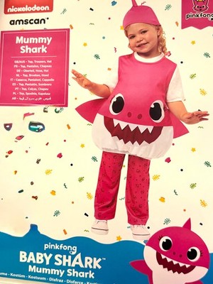Amscan  Baby Shark Mädchen Kostüm Mummy Shark  Karneval Fasching