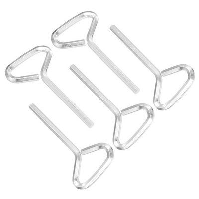 5er Set T-förmiger Tür-Hex-Schlüssel 5/32 Zoll für Standard, silber