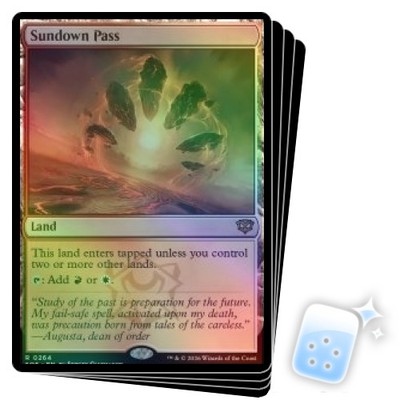 FOIL SUNDOWN PASS X4 Secrets Of Strixhaven SOS Magic MTG MINT CARD