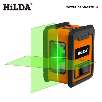 HILDA 2 Linien Kreuzlinienlaser Selbstnivellierend Grün Horizontal Vertikal