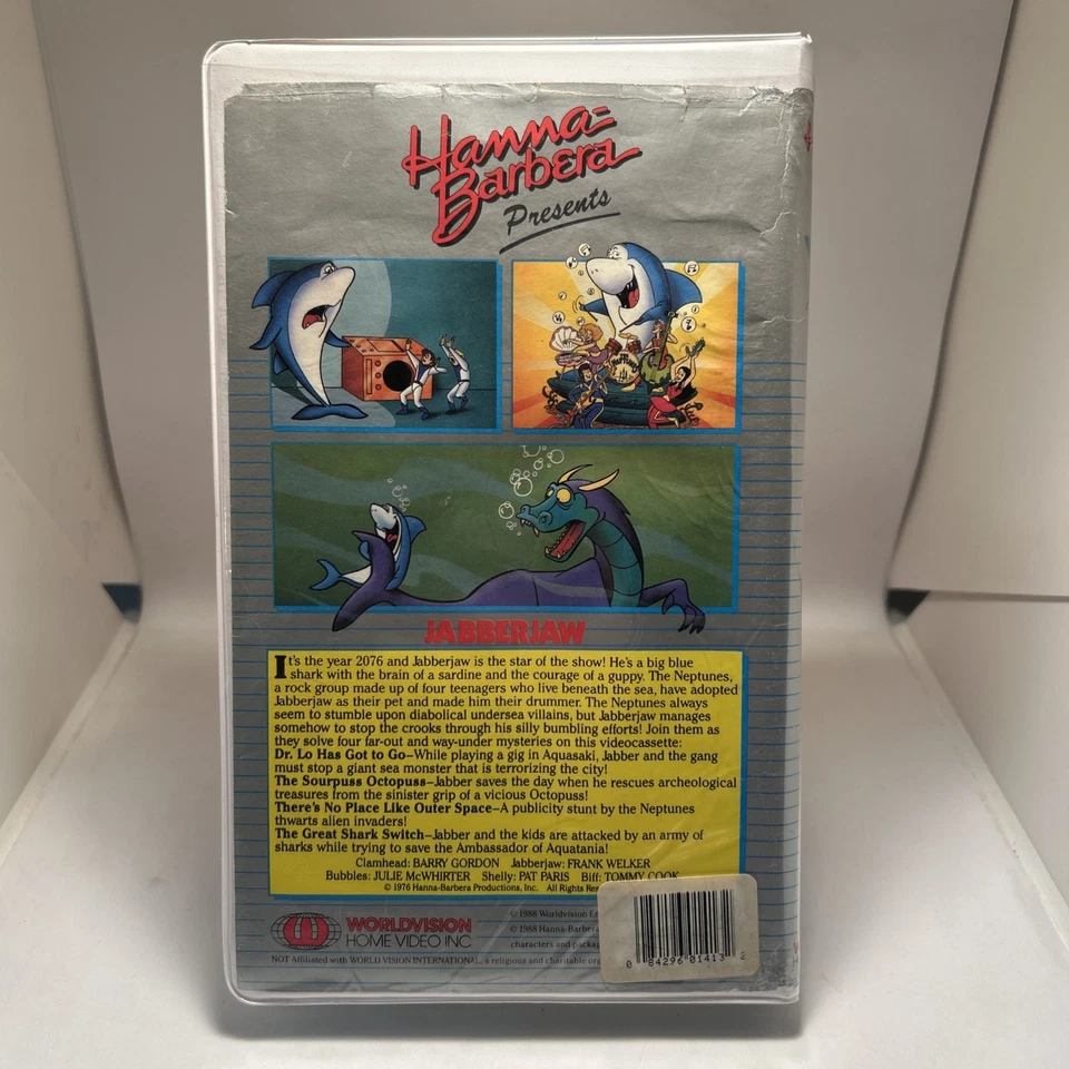 JABBERJAW (VHS, 1988) Hanna-Barbera 1976 Classic Cartoon Tested! Rare! - Image 2 of 4