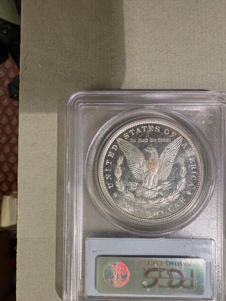 Dólar de plata Morgan 1886 P graduación profesional MS 64 DMPL (como prueba de espejo profundo) #2 Foto 2 de 2