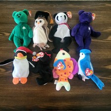 TY Beanie Baby 8-SET Original BEARS Plush Stuffed Animal Toy w/ Tag NEW