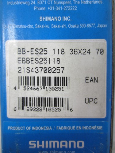 Shimano BB-ES25 Octalink Italian Threaded Bike Sealed Bottom Bracket 118mm - Picture 8 of 8