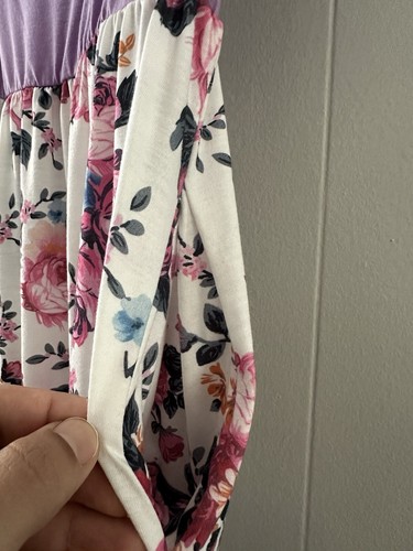 Sundress Size S Maxi Pockets Floral Stretch - Picture 5 of 6
