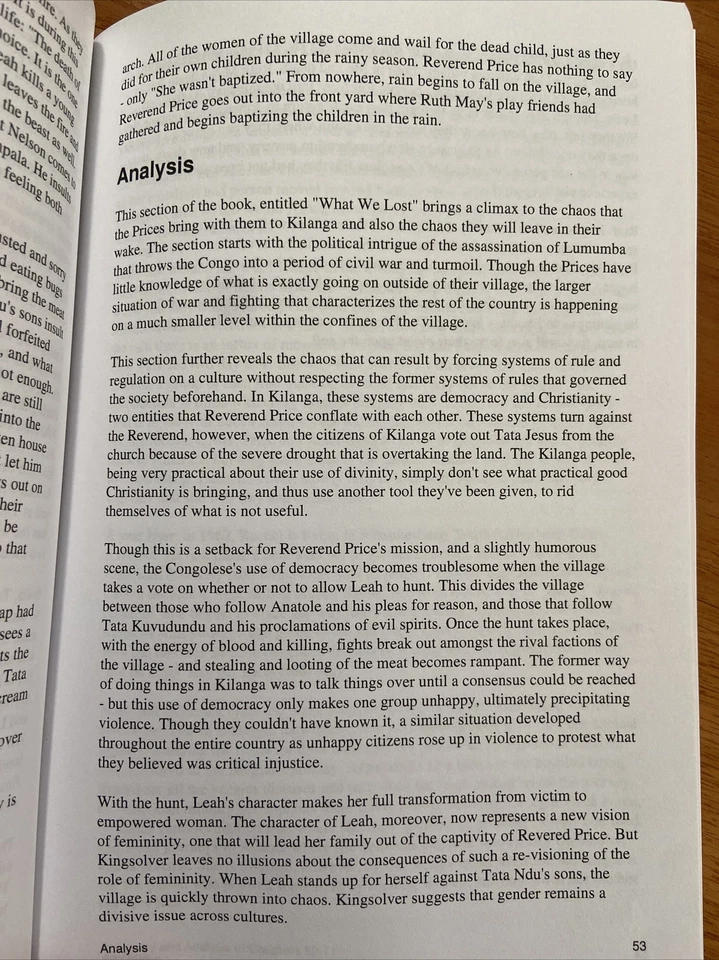 GRADESAVER CLASSICNOTES THE POISONWOOD BIBLE: STUDY By Lane Davis BRAND NEW - Image 4 of 4